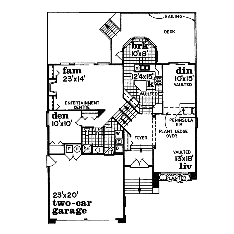 Southern House Plan First Floor - El Quito Spanish Home 062D-0245 - Search House Plans and More