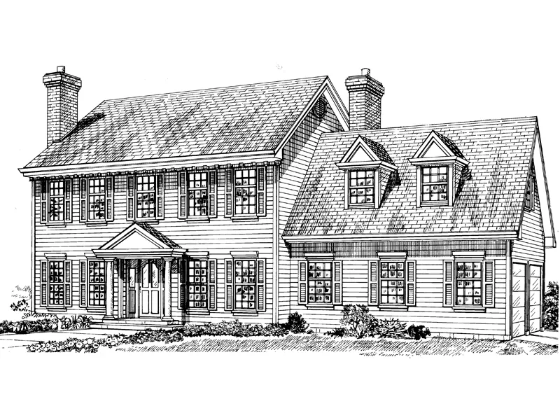 Early American Home Has Commanding Façade With Colonial Influence