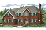 Georgian House Plan Front of Home - Maximillian Georgian Style Home 062D-0352 - Shop House Plans and More