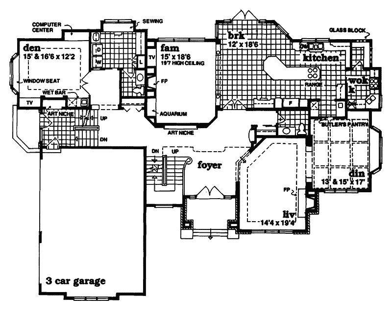 Contemporary House Plan First Floor - Bollingbrooke Luxury Home 062D-0353 - Search House Plans and More