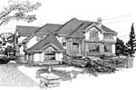 Contemporary House Plan Front of Home - Bollingbrooke Luxury Home 062D-0353 - Search House Plans and More