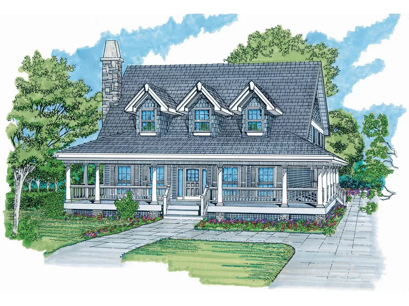 Shingle House Plan Front of Home - Dion Lowcountry Style Home 062D-0359 - Search House Plans and More