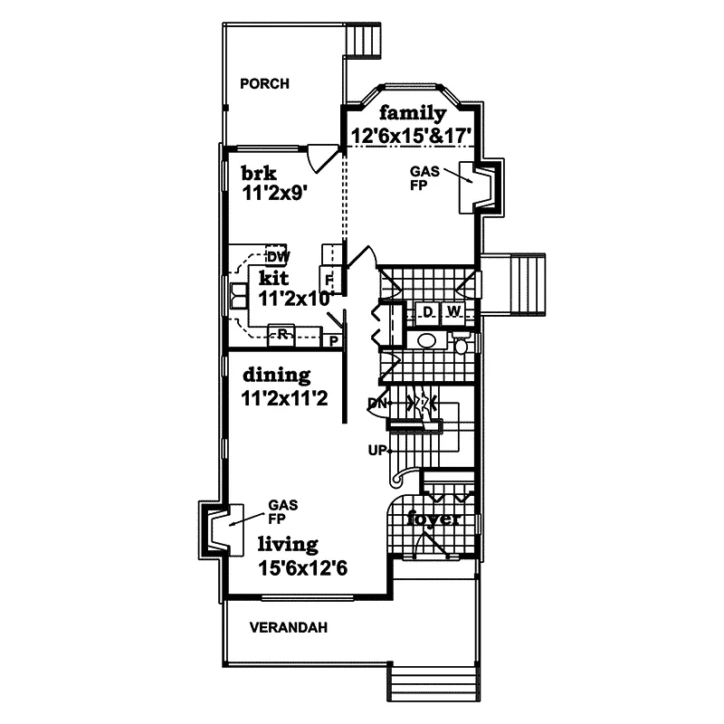 Shingle House Plan First Floor - Florence Heights Victorian Home 062D-0364 - Search House Plans and More
