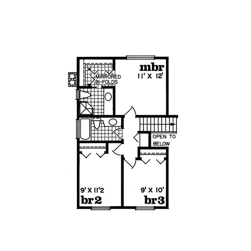 Traditional House Plan Second Floor - Glennon Pass Traditional Home 062D-0379 - Search House Plans and More