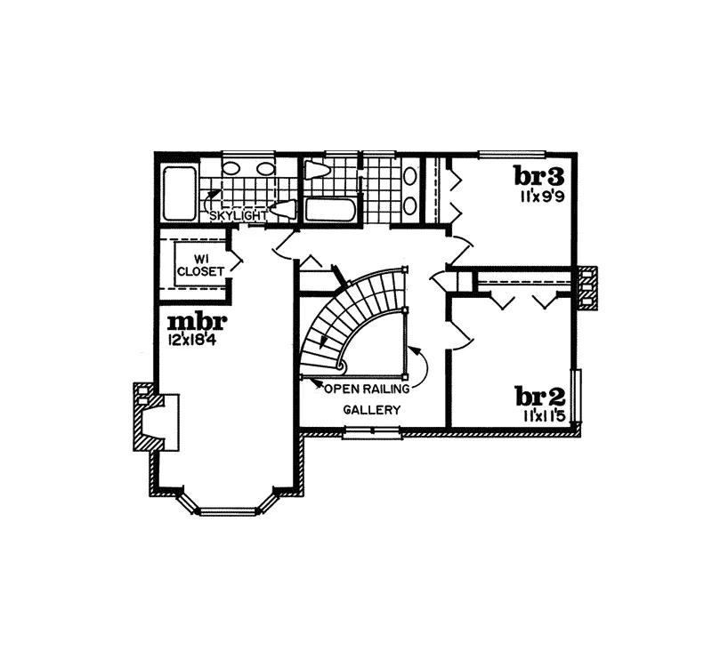 Traditional House Plan Second Floor - Bridgedale Traditional Home 062D-0425 - Search House Plans and More