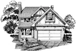 Tudor House Plan Front of Home - Harrow Tudor Style Home 062D-0438 - Search House Plans and More