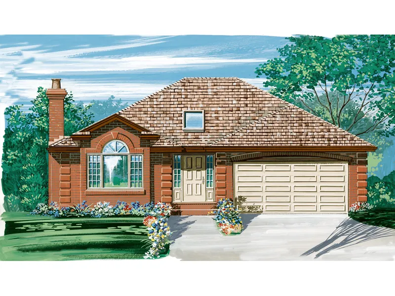 Traditional House Plan Front of Home - Maison Ladue Ranch Home 062D-0441 - Shop House Plans and More