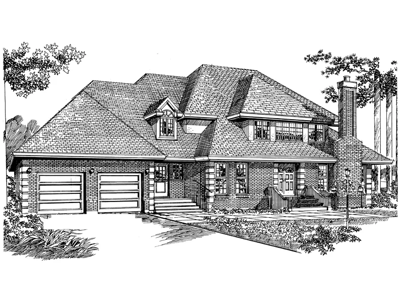 Luxury House Plan Front of Home - Jacobs Landing Luxury Home 062D-0447 - Search House Plans and More