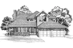 Traditional House Plan Front of Home - McAllister Mill Traditional Home 062D-0461 - Shop House Plans and More
