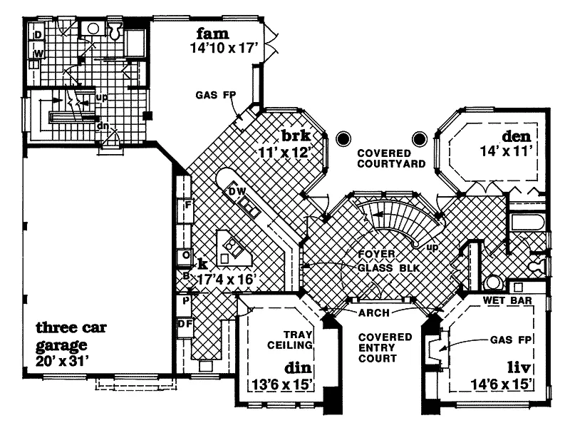 Traditional House Plan First Floor - Shetland Manor Luxury Home 062D-0472 - Shop House Plans and More