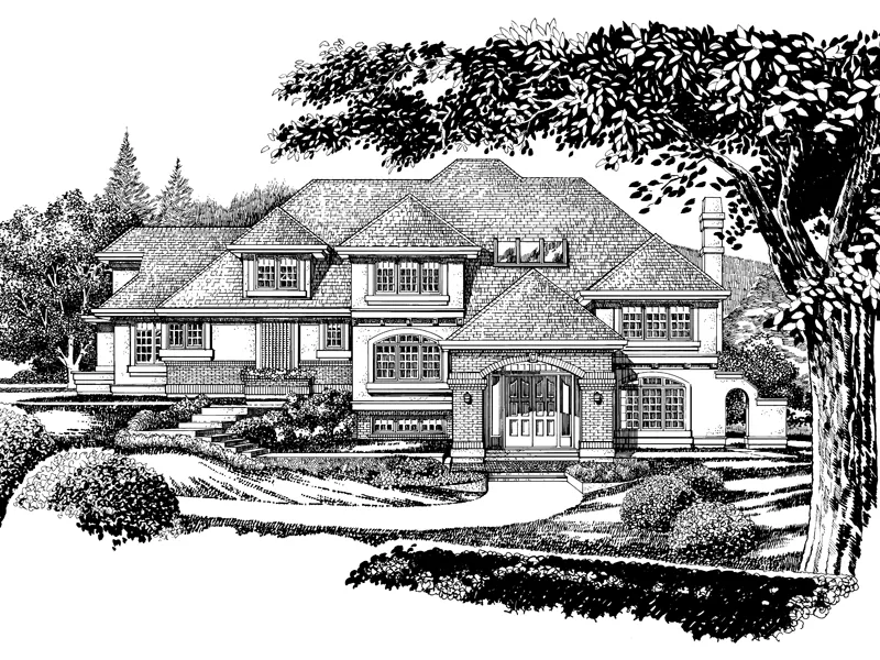 European House Plan Front of Home - Forestview Country French Home 062D-0473 - Search House Plans and More