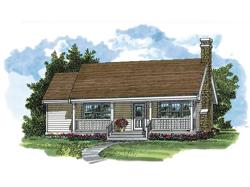 Ranch House Plan Front of Home - Shadybrook Cottage Home 062D-0479 - Shop House Plans and More