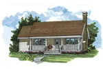 Ranch House Plan Front of Home - Shadybrook Cottage Home 062D-0479 - Shop House Plans and More