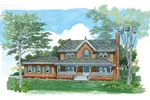 Country House Plan Front of Home - Fletcher Country Home 062D-0483 - Search House Plans and More