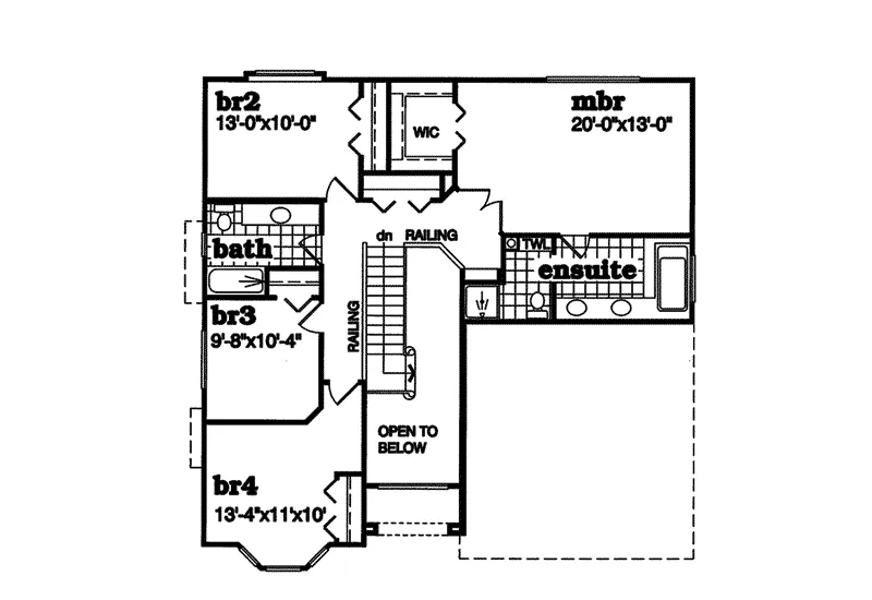 Contemporary House Plan Second Floor - Tarrytown Hill Contemporary Home 062D-0509 - Shop House Plans and More