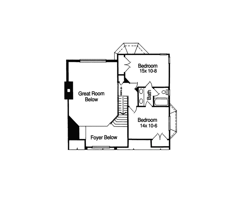 Country House Plan Second Floor - Oakglen Park European Home 065D-0002 - Shop House Plans and More