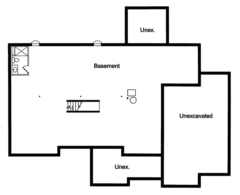 European House Plan Lower Level Floor - Overlook Terrace European Home 065D-0266 - Shop House Plans and More