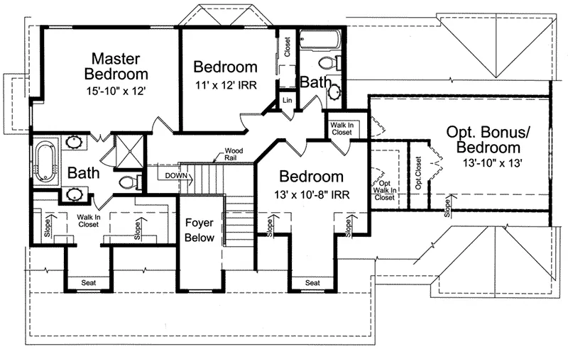 Cape Cod & New England House Plan Second Floor - Restormel Cape Cod Home 065D-0279 - Shop House Plans and More