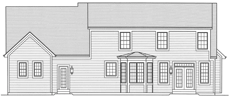 Cape Cod & New England House Plan Rear Elevation - Restormel Cape Cod Home 065D-0279 - Shop House Plans and More