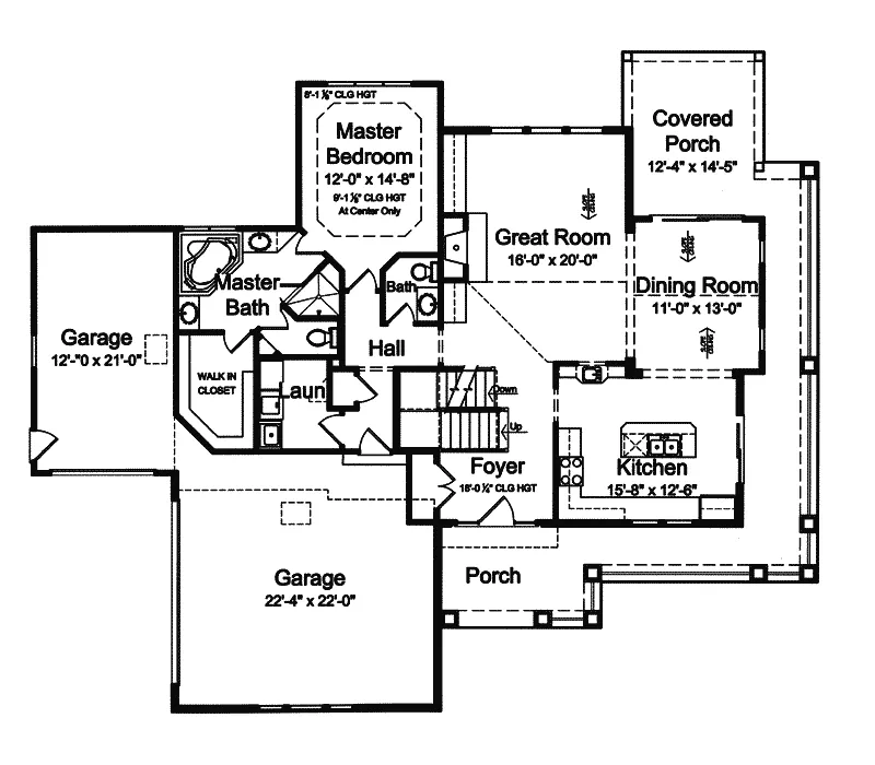 European House Plan First Floor - Austin Heights Cape Cod Home 065D-0317 - Search House Plans and More