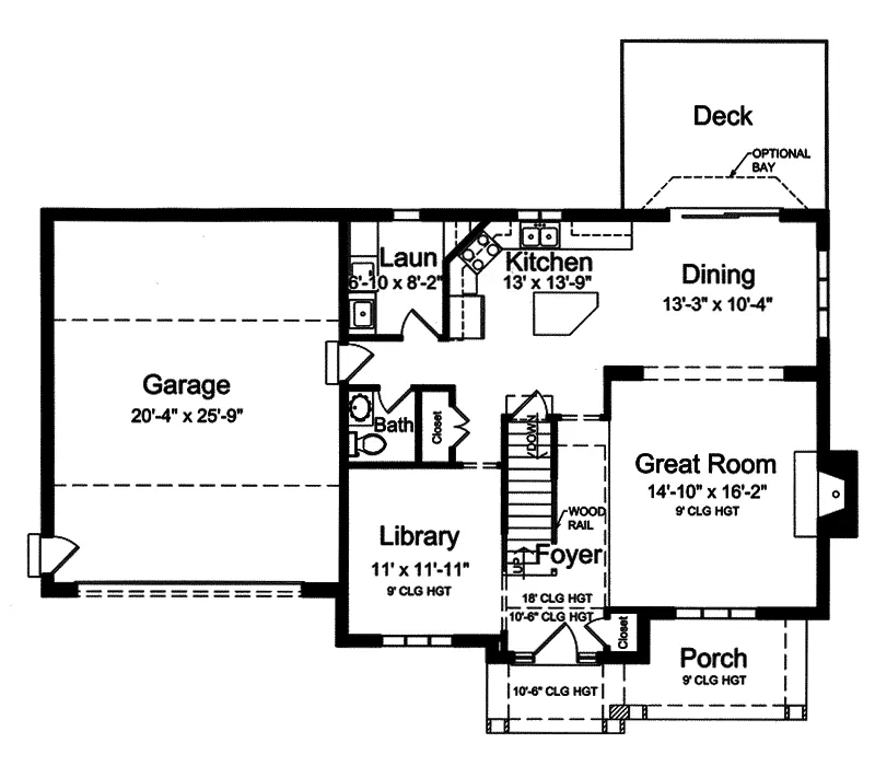 Cabin & Cottage House Plan First Floor - Vivian Traditional Home 065D-0319 - Shop House Plans and More