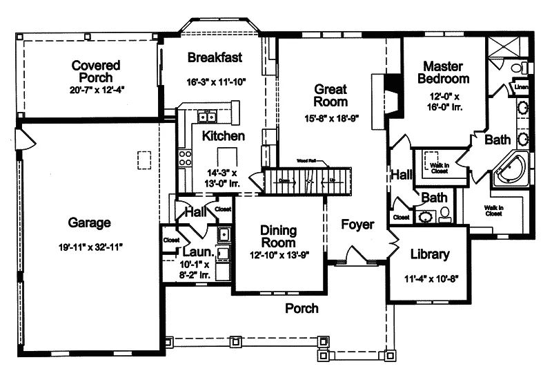 Shingle House Plan First Floor - Cyrano European Country Home 065D-0325 - Search House Plans and More
