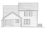 Country House Plan Rear Elevation - Laporte Country Vacation Home 065D-0338 - Shop House Plans and More
