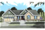 Traditional House Plan Front of Home - Upshaw Craftsman Home 065D-0341 - Shop House Plans and More