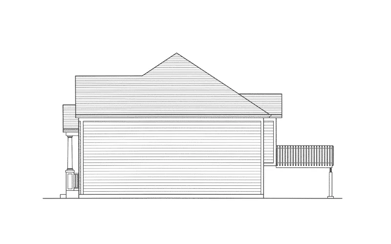 Tudor House Plan Right Elevation - Sagamore Mill Split-Level Home 065D-0351 - Shop House Plans and More