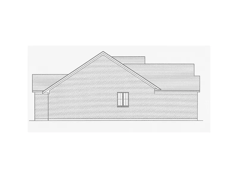 Ranch House Plan Left Elevation - Filmore Shingle Ranch Home 065D-0370 - Search House Plans and More