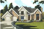 Neoclassical House Plan Front of Home - Chapelhill European Home 065D-0379 - Search House Plans and More