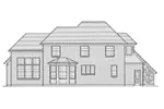 Neoclassical House Plan Rear Elevation - Chapelhill European Home 065D-0379 - Search House Plans and More