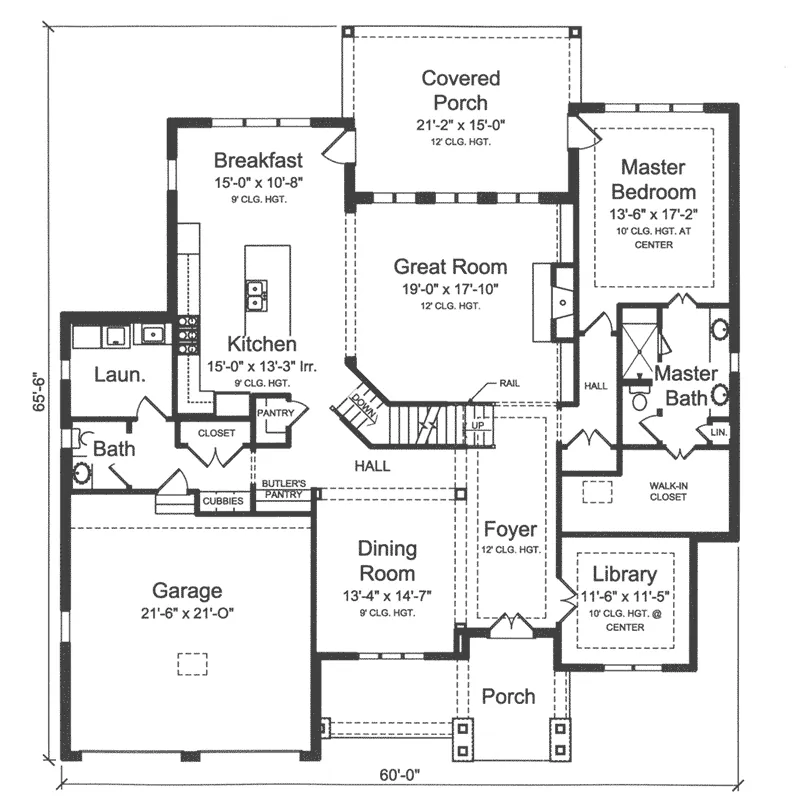 Country French House Plan First Floor - Ellenbrook European Home 065D-0389 - Search House Plans and More