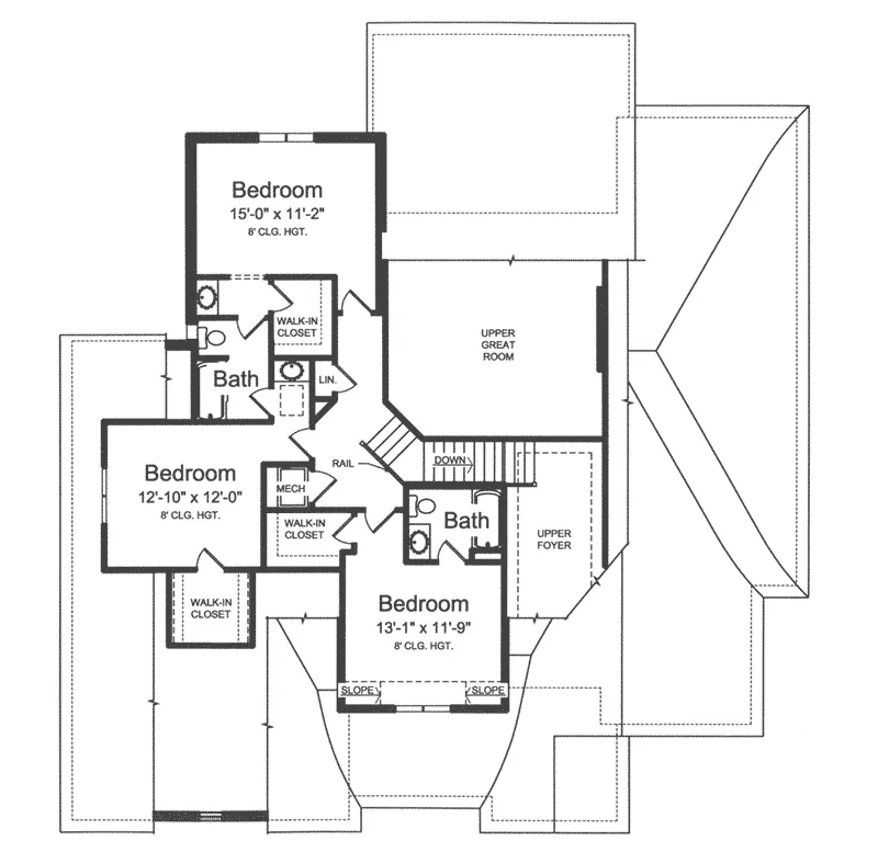 Country French House Plan Second Floor - Ellenbrook European Home 065D-0389 - Search House Plans and More