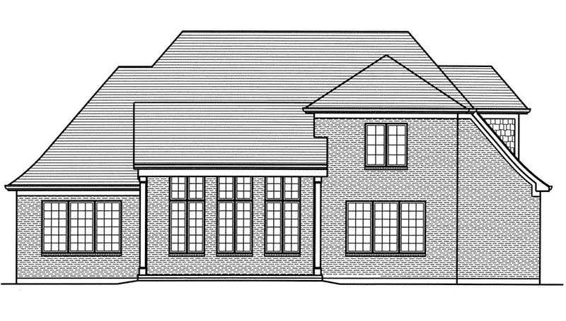 Country French House Plan Rear Elevation - Ellenbrook European Home 065D-0389 - Search House Plans and More