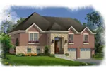 Ranch House Plan Front of Home - Dumont Gate Split-Level Home 065D-0396 - Search House Plans and More
