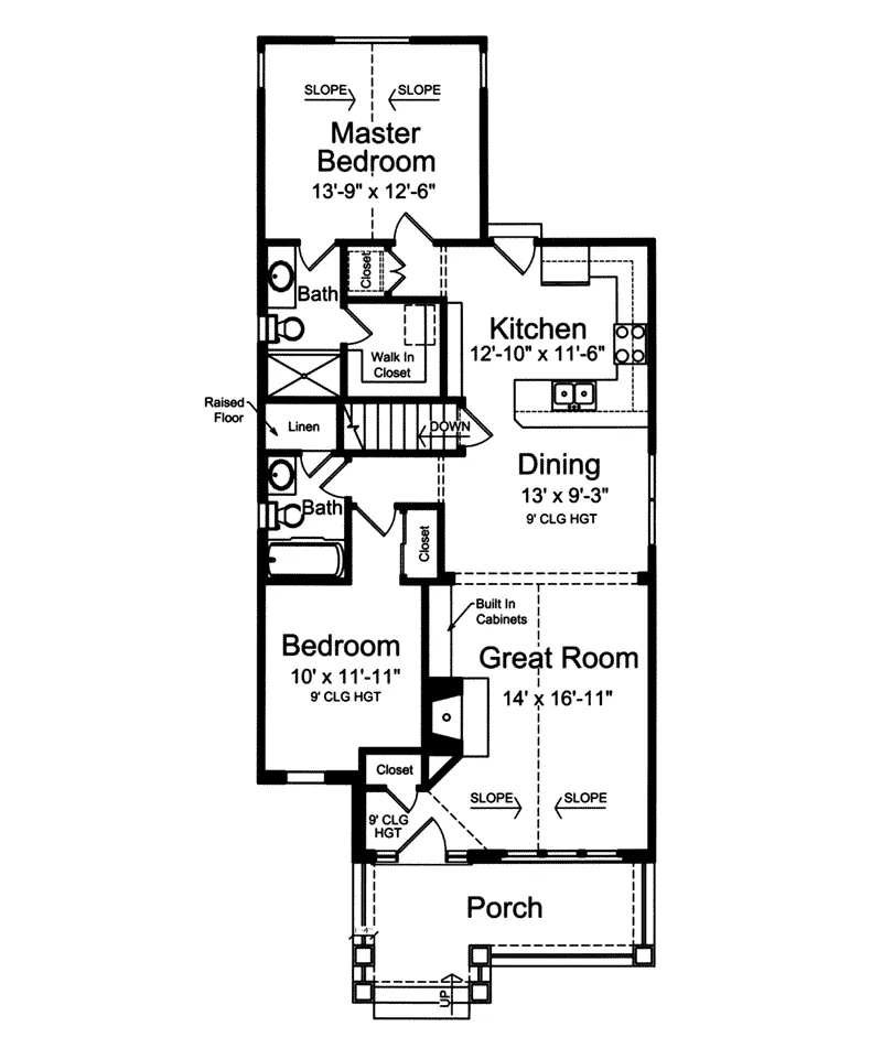 Craftsman House Plan First Floor - Wagner Hill Craftsman Home 065D-0397 - Shop House Plans and More