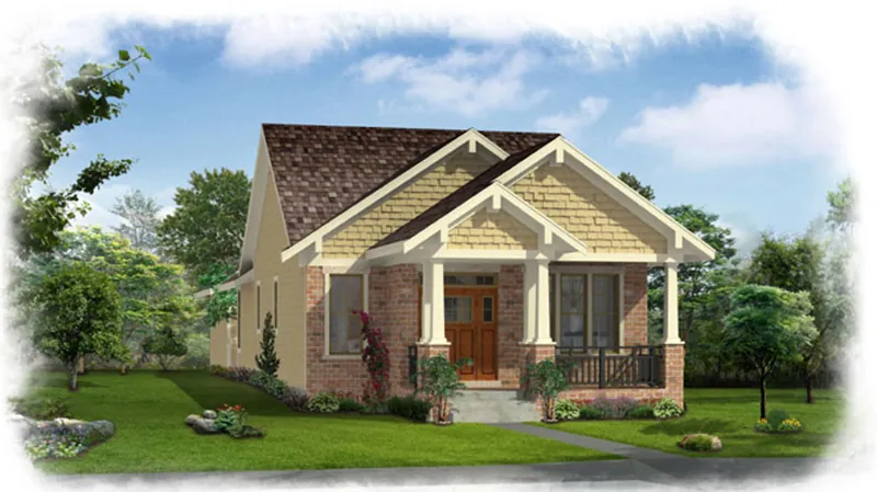 Craftsman House Plan Front of Home - Wagner Hill Craftsman Home 065D-0397 - Shop House Plans and More