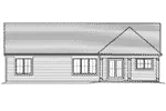 Ranch House Plan Rear Elevation - Weldon Craftsman Ranch Home 065D-0398 - Shop House Plans and More
