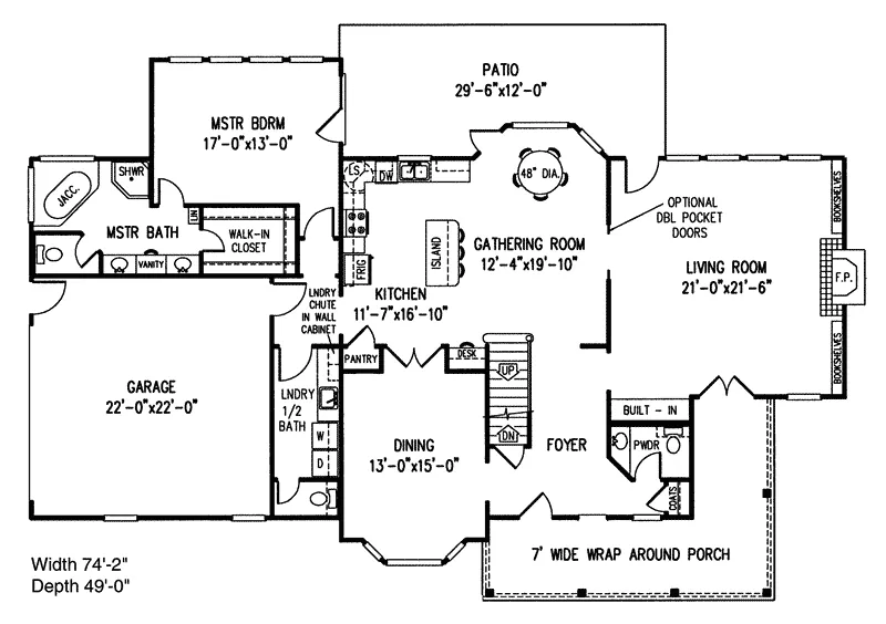 Country House Plan First Floor - Shadowcreek Country Farmhouse 067D-0013 - Shop House Plans and More