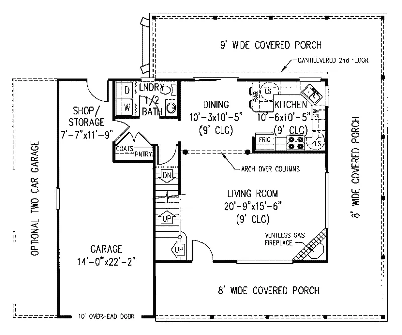 Farmhouse Plan First Floor - Blumeyer Country Home 067D-0045 - Search House Plans and More