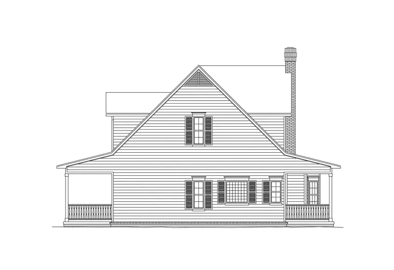 Country House Plan Right Elevation - Berryridge Cape Cod Style Home 068D-0012 - Search House Plans and More