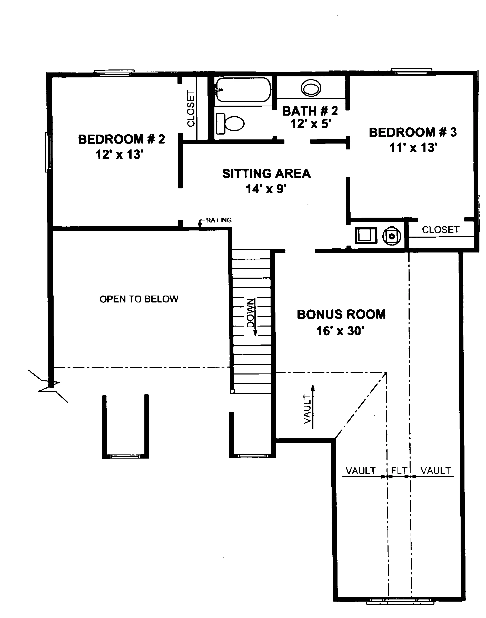 Traditional House Plan Second Floor - Parkcliff Country Home 069D-0015 - Shop House Plans and More