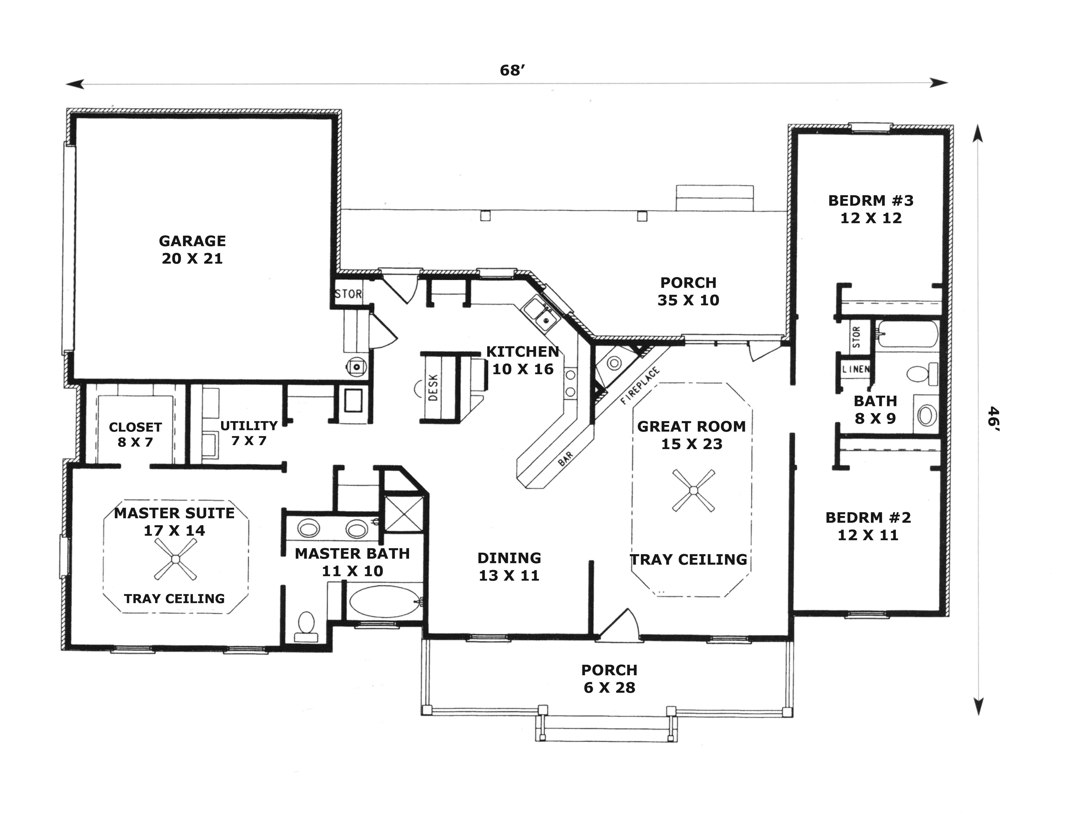 Country House Plan First Floor - Brighton Crest Country Home 069D-0053 - Search House Plans and More
