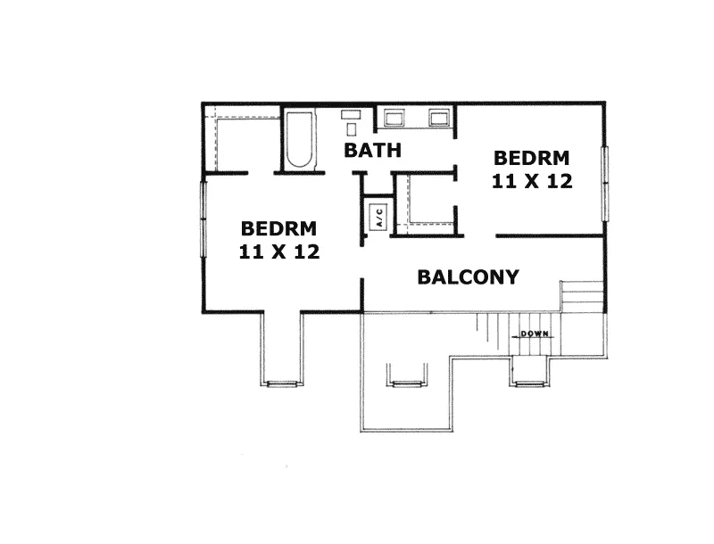 Country House Plan Second Floor - Goodwyn Cape Cod Style Home 069D-0067 - Search House Plans and More