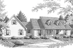 Ranch House Plan Front of Home - Turquoise Hill Country Home 069D-0103 - Shop House Plans and More