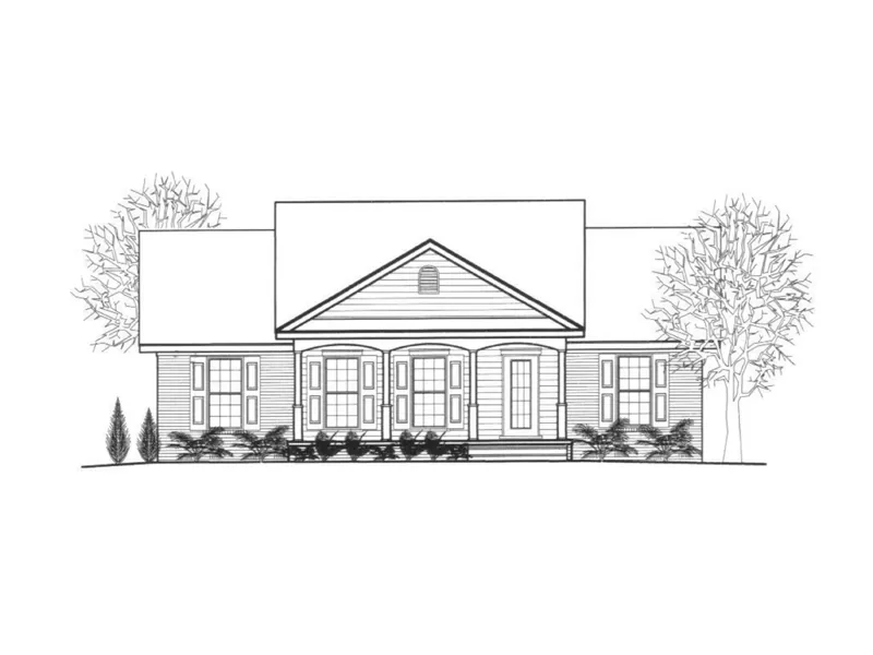 Traditional House Plan Front of Home - Durant Ranch Home 069D-0112 - Search House Plans and More