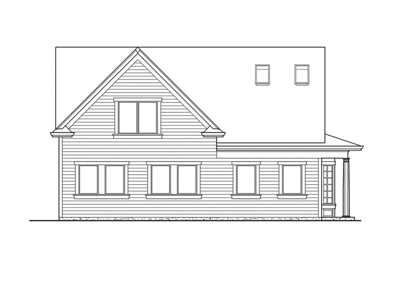 Shingle House Plan Left Elevation - McCormack Spring Stylish Home 071D-0012 - Shop House Plans and More