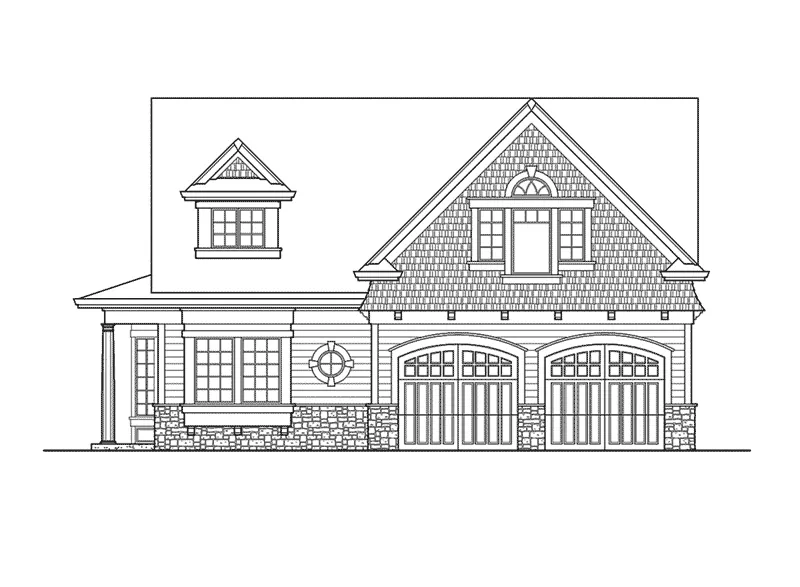 Shingle House Plan Right Elevation - McCormack Spring Stylish Home 071D-0012 - Shop House Plans and More
