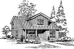 Country House Plan Front Image of House - Rhapsody Country Bungalow Home 071D-0014 - Shop House Plans and More